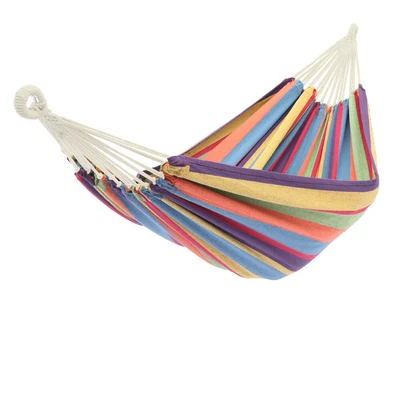 $11.99 • Buy Heavy Cotton Rope Hanging Hammock Swing Camping Duty Canvas Bed Garden Outdoor