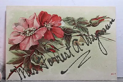Greetings Flower Floral Postcard Old Vintage Card View Standard Souvenir Postal • $0.50