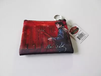 Elvis Presley Key Chain Coin Purse '68 Name In Lights' Print - Licensed New • $9.50