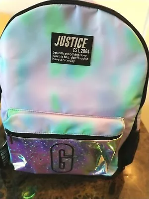 Justice Girls Tye Dye Effects Stars Back Pack Letter G. • $2.99