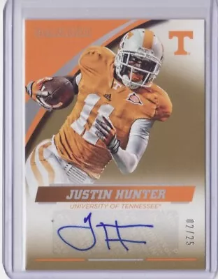 2016 Panini Collegiate Tennessee Autograph Gold Justin Hunter /25 Auto Flat SH • $19.99