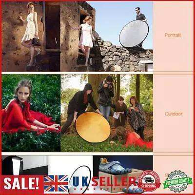 5 In 1 Collapsible Reflector Portable Round Light Diffuser For Outdoor Studio GB • £9.48