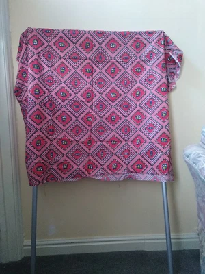 Vintage 60's/70's Red Paton Cotton Material • £12.50