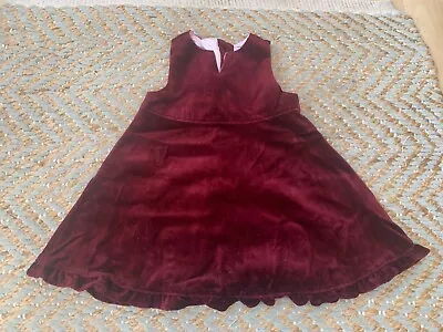 Baby Girl Red Velvet Dress 6-12months • £7.50