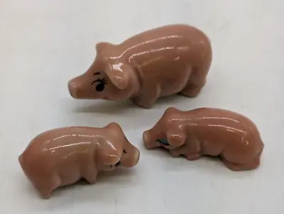 Set Of 3 Vintage Wade Whimsies 'Happy Families' Pigs • £9.99