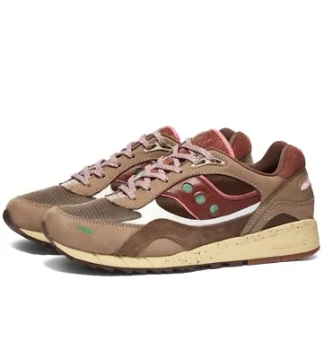 Saucony X Feature Shadow 6000 UK 7.5 Chocolate Chip Brown Las Vegas Brandy Pink • £110