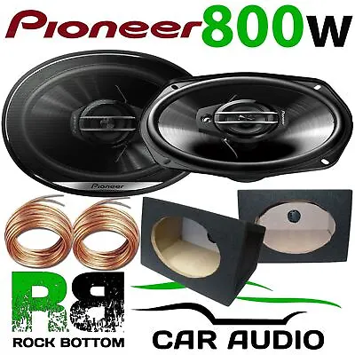 £84.95 • Buy Pioneer 800 Watts A Pair 3-Way CAR VAN 6 X9  Speakers & 6x9 BLACK Pod Box PAIR