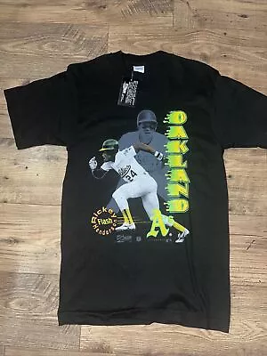 Vintage 1989 Rickey Henderson  Flash  MLB Oakland Athletics T-Shirt Medium • $99.99