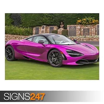 PINK MCLAREN 720S 2017 (AD737) CAR POSTER - Photo Poster Print Art * All Sizes • £7.95