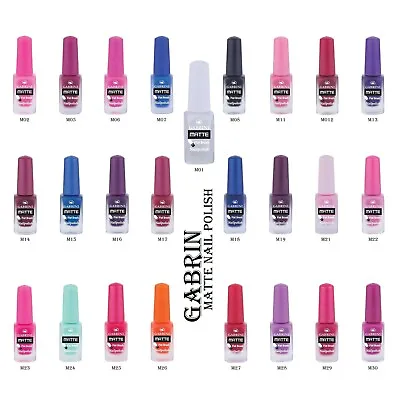 Gabrini Matte Nail Polish - Nail Colors - Matte Nail Varnish - Top Quality- 13ml • £3.99