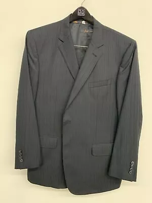 Jos A Bank 3 Piece Black Pinstripe Suite 46R • $82