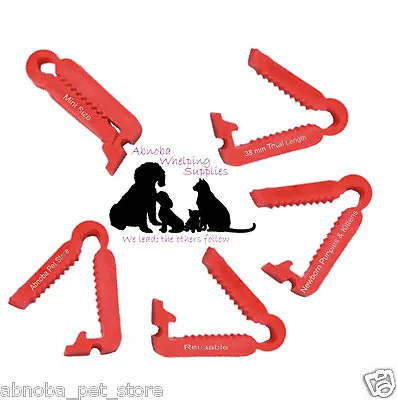 £4.99 • Buy 5 Small (38mm) Reusable Umbilical Naval Cord Clamp Whelping Kit Puppy Dog Kitten