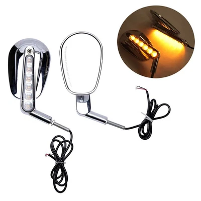 $69.32 • Buy RearView Mirrors Muscle LED Turn Signals Light For Harley V-ROD VRSCF 2009-2017