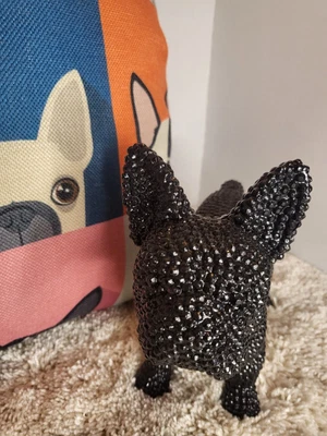 $17 • Buy French Bulldog Throw Pillow & Figurine Preowned In Good Condition 