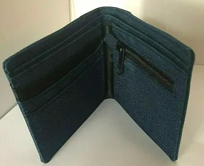 Animal Navy Bi-fold Wallet Polyester Zip Coin Pocket Cards And Notes.  • £8