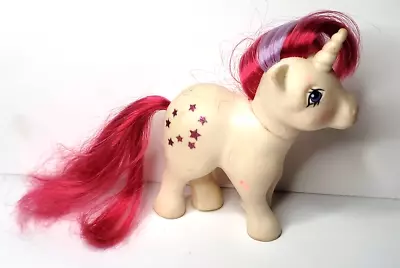 My Little Pony Moondancer Hasbro Hong Kong Toy Star Pink Purple  VTG 1983  • $16.96