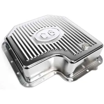 C6 C-6 Steel Transmission Pan Extra Capacity 3.625  Deep Chrome Fits Ford V8 • $41.99
