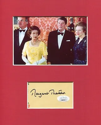 Margaret Thatcher UK Prime Minister Signed Autograph Photo Dis Ronald Reagan JSA • $199.99