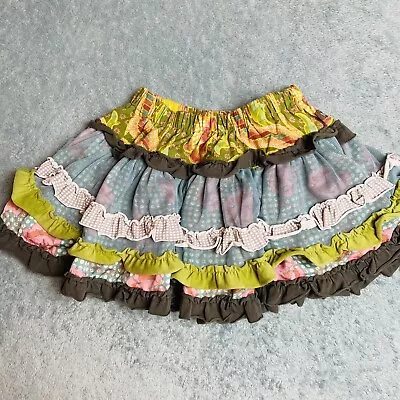 Matilda Jane Size 2 Toddler Circle Skirt Multi Floral Ruffles • $12