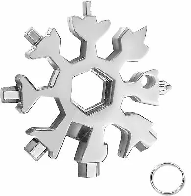 18 In 1 Steel Multi-Tool Portable Snow - ALLEN KEY - DIY - CYCLING - SCREWDRIVER • £2.49