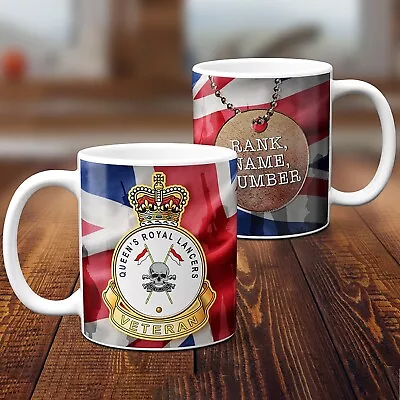 Personalised Military Mug Royal Lancers Army Cup Official Veteran Dad Gift MVM20 • £12.95