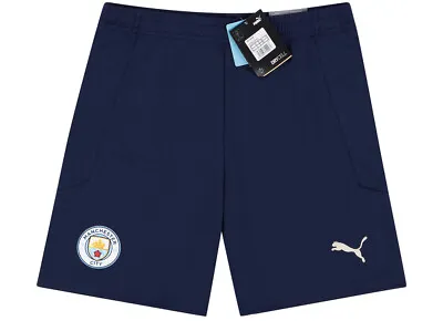 Manchester City Football Shorts 7-8 Years 3rd Kit Navy Blue Puma  New With Tags • £14.99