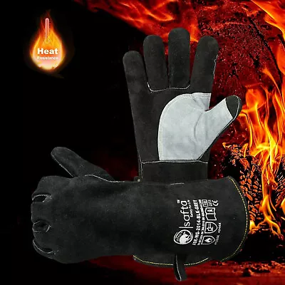 Welding Glove Extreme Heat&Spark Fire Resistant BBQTIGMIG Thermal Glove 40 CM • £11.99