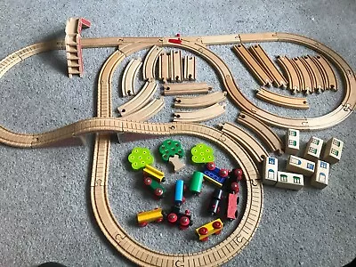 Wooden Train Set Track For Thomas Elc Ikea Compatible • £22