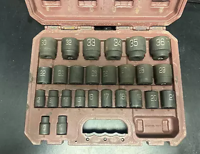 Matco 26 Pc. 1/2  Metric Impact Socket Set In Case 10-36 | SCPM266V | Ships Fast • $230