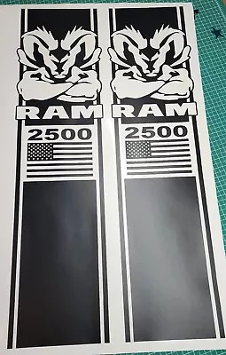  Muscle Ram FLAG Truck Bedstripe Graphic Decal .. Compatible With Dodge Ram  • $36.50