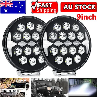 2PCS 9inch LED Driving Lights Spot Black Round Offroad Truck SUV Headlight 300W • $237.48