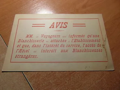£5.69 • Buy Cardboard Brochure INFORMATION FOR HOTEL CUSTOMERS Circa 1930 