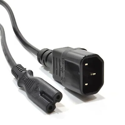 15cm IEC C14 3 Pin Male Plug To Figure 8 C7 Plug Power Adapter Cable [006571] • £3.39