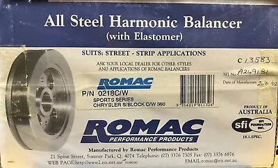 Romac 0218C/W SFI Balancer Fits Small Block Mopar 360 Counter Weighted • $245