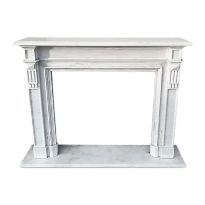 Frame Decorative For Fireplace White Marble Carrara Style Empire L.150 • $5850.14