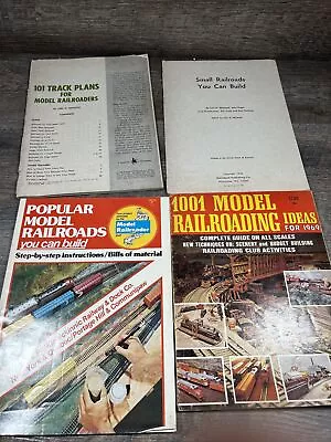 Vtg 1960's Model Railroad Track Plans & Building Guides Lot Of 4 • $19.99