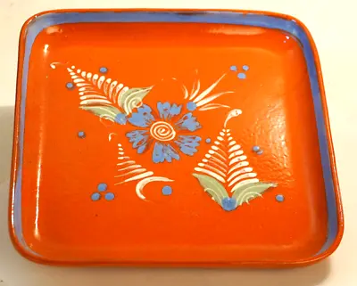 El Palomar Hand Made Mexico Pottery Tray/Dish Lead Free 10.5  Square Red Clay • $25