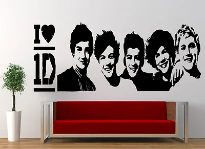 £4.89 • Buy I Love One Direction Star Kids Music Wall Stickers Art Room Removable Decals DIY
