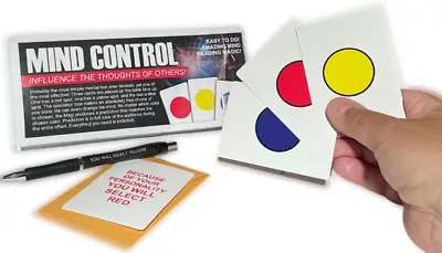 MIND CONTROL Easy Mind Reading Magic Trick Predict Color Choose Card Pen ESP Gag • $11.99