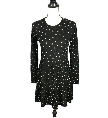 $1.99 • Buy ZARA Black Polka Dot Sweater Dress     Size: S