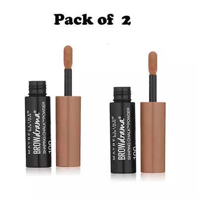Pack Of 2 Maybelline New York Brow Drama Shaping Chalk Powder • $14.23