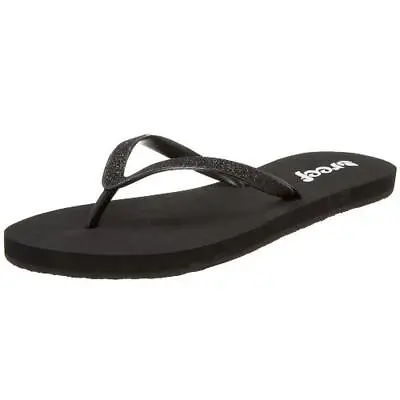 £14.18 • Buy Reef Womens Stargazer Black Flat Flip-Flops Sandals 5 Medium (B,M)  8936