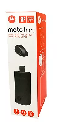 Motorola Hint Bluetooth Wireless Headset Dual-Mic-Black W. Charging Case - Black • $39.95