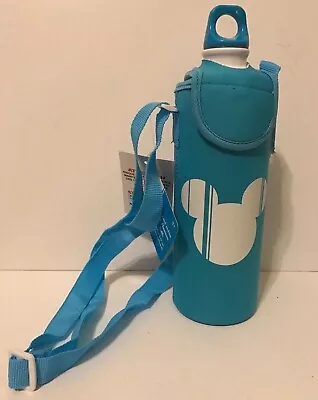 Disney Store Mickey Mouse Reusable Aluminum Water Bottle W/ Neoprene Sleeve A42 • $6.80