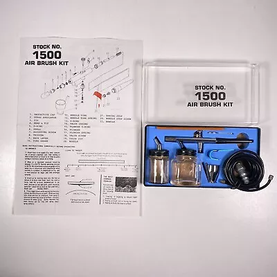 Airbrush Kit Painting Model Airplane Car Harbor Freight 1500 Vtg • $21.99