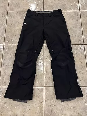 Adult Medium Under Armour Ski Snow Snowboard Pants Black Lined 32X30 • $12.99