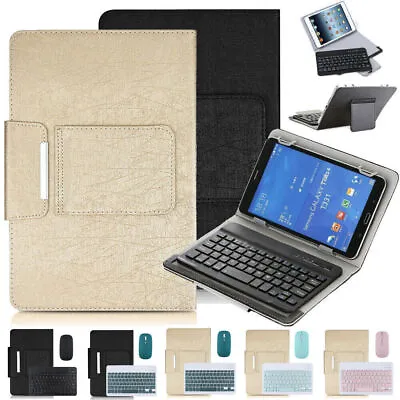 Universal Bluetooth Keyboard Case Cover Mouse For 10.1  Inch Android IPad Tablet • $23.92