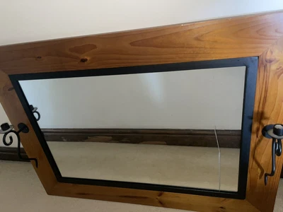 £20 • Buy Next Wood Surround Mirror With Candle Holders 96x70cms