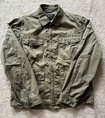 J Crew Men’s M-65 Garrison Fatigue Olive Green Military Jacket Size Medium • $49.99