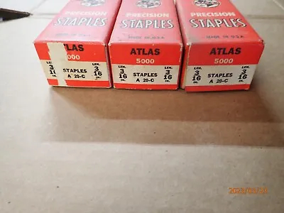 15000 US Made 7/16  Crown X 3/16  Leg Staples NOS Free Shipping • $20